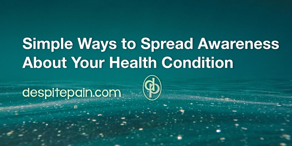 Simple ways to spread awareness written in white writing on a teal coloured background