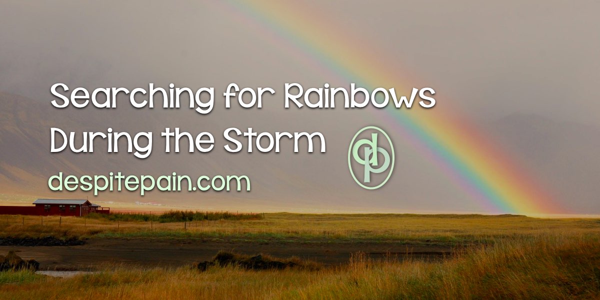 Search for rainbows in the storm. Photo of a rainbow.