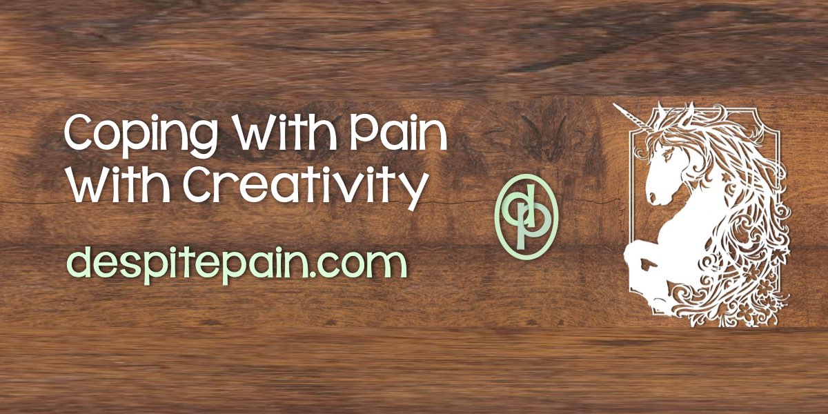 Using creativity to help cope with pain. Picture of white unicorn